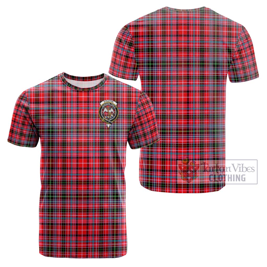 Tartan Vibes Clothing Straiton Tartan Cotton T-Shirt with Family Crest