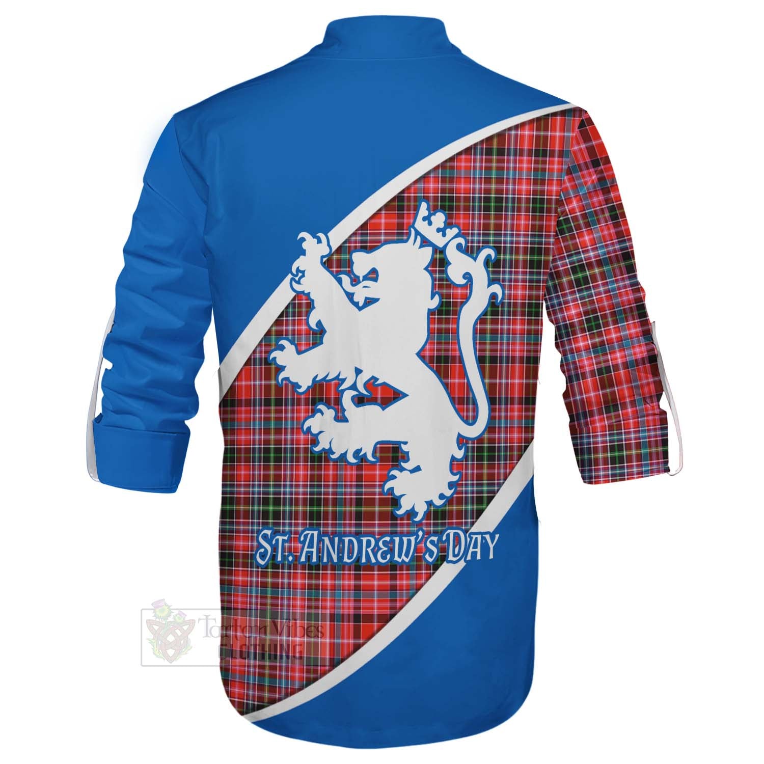 Tartan Vibes Clothing Straiton Family Crest Tartan Ghillie Kilt Shirt Celebrate Saint Andrew's Day in Style