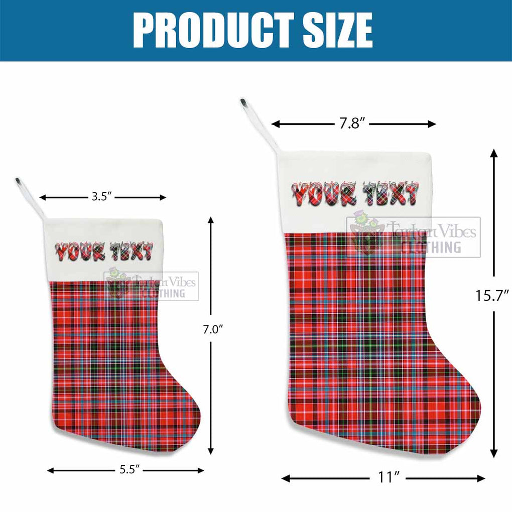 Tartan Vibes Clothing Straiton Tartan Christmas Stocking with Personalized Text