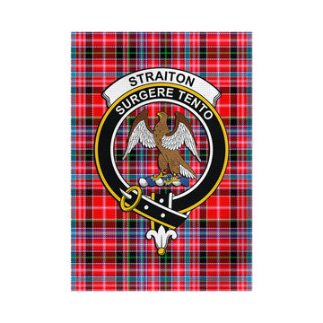 Straiton Tartan Garden Flag with Family Crest - Tartan Vibes Clothing