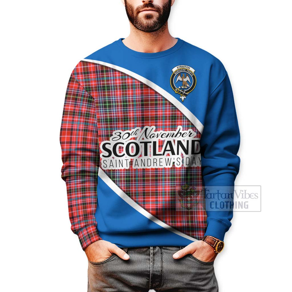 Tartan Vibes Clothing Straiton Family Crest Tartan Sweatshirt Celebrate Saint Andrew's Day in Style