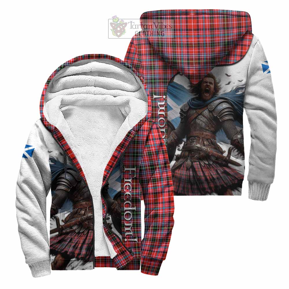 Tartan Vibes Clothing Straiton Crest Tartan Sherpa Hoodie Inspired by the Freedom of Scottish Warrior