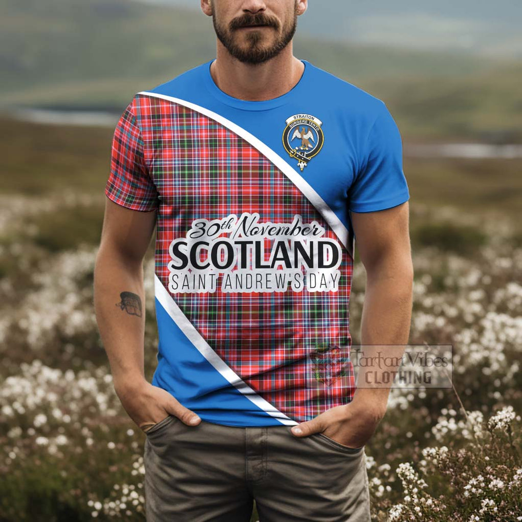 Tartan Vibes Clothing Straiton Family Crest Tartan T-Shirt Celebrate Saint Andrew's Day in Style