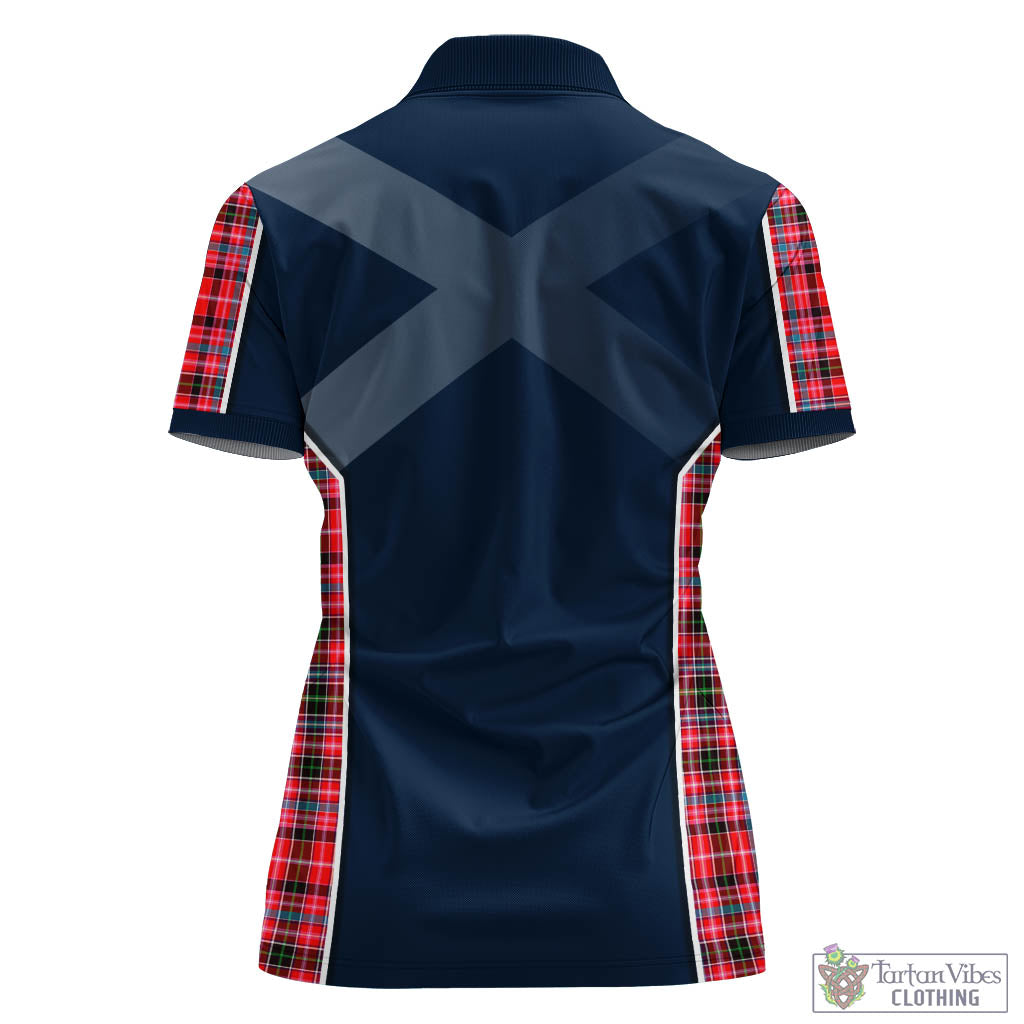 Straiton Tartan Women's Polo Shirt with Family Crest and Lion Rampant Vibes Sport Style - Tartan Vibes Clothing