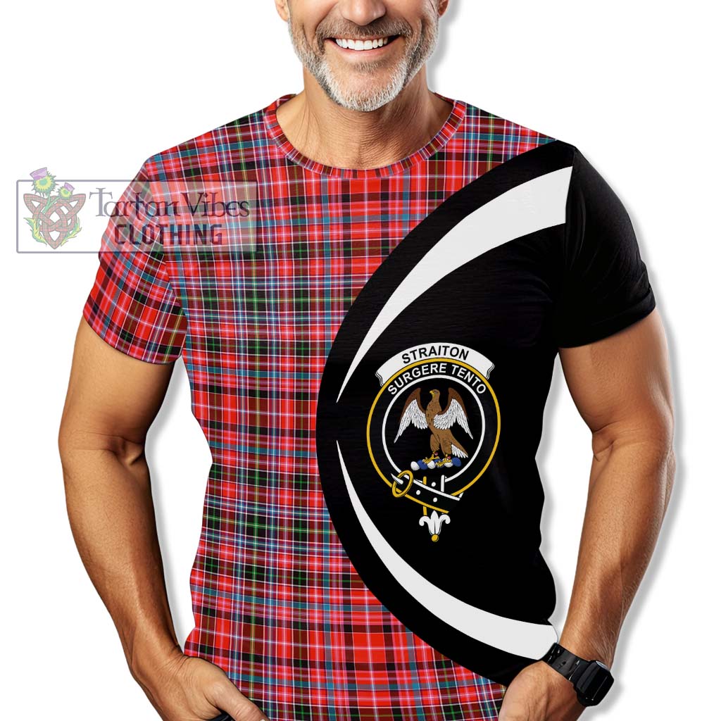 Tartan Vibes Clothing Straiton Tartan T-Shirt with Family Crest Circle Style