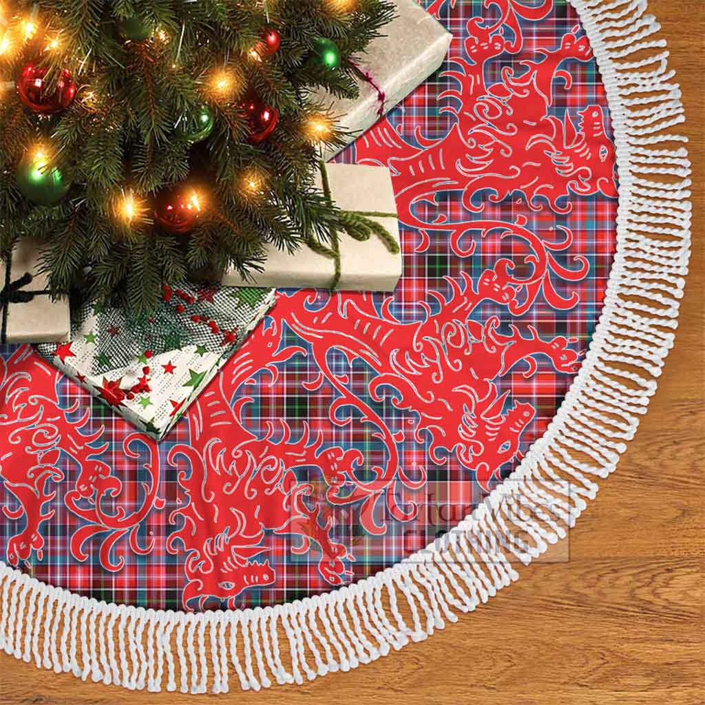 Tartan Vibes Clothing Straiton Tartan Christmas Tree Skirt Lion Rampant Style