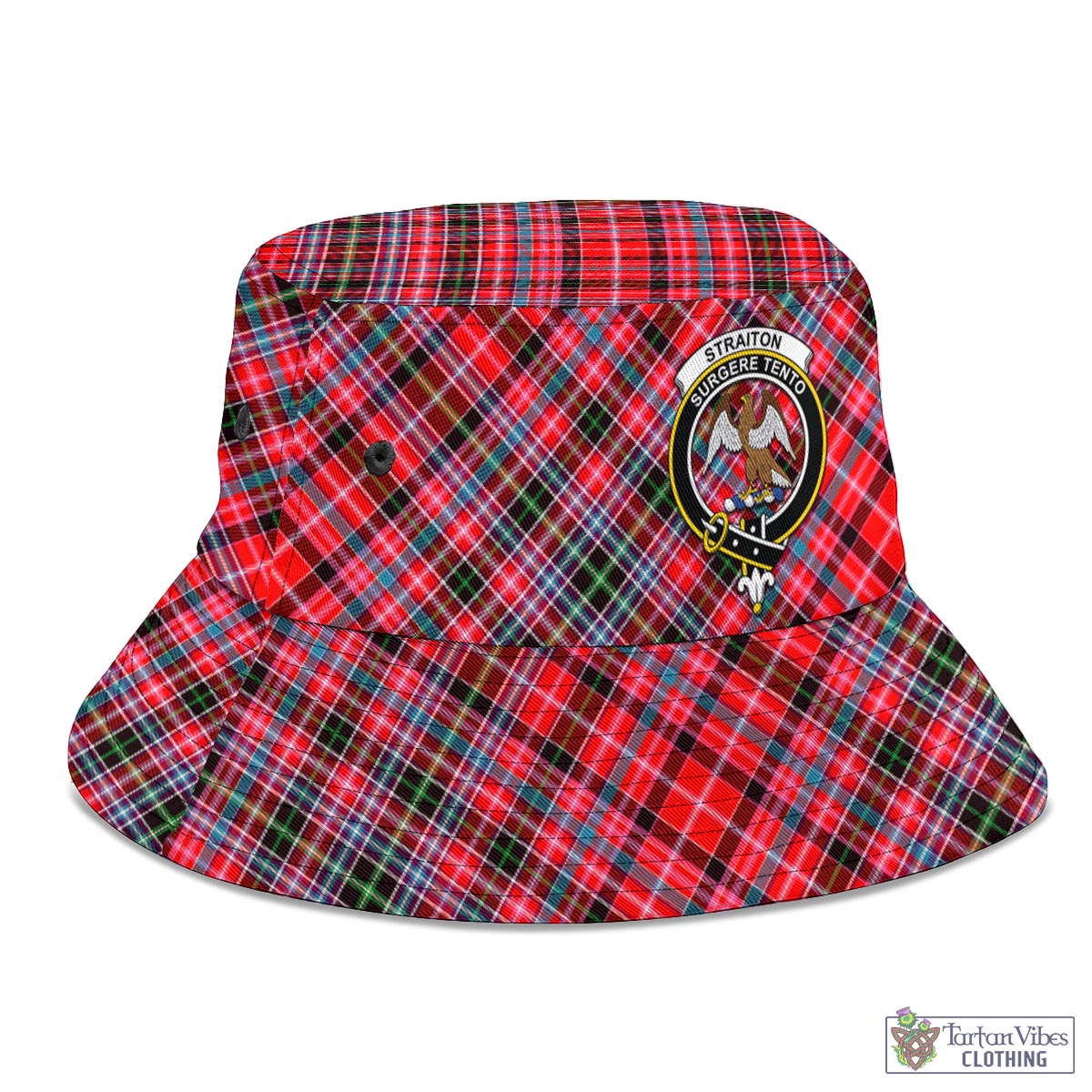 Tartan Vibes Clothing Straiton Tartan Bucket Hat with Family Crest