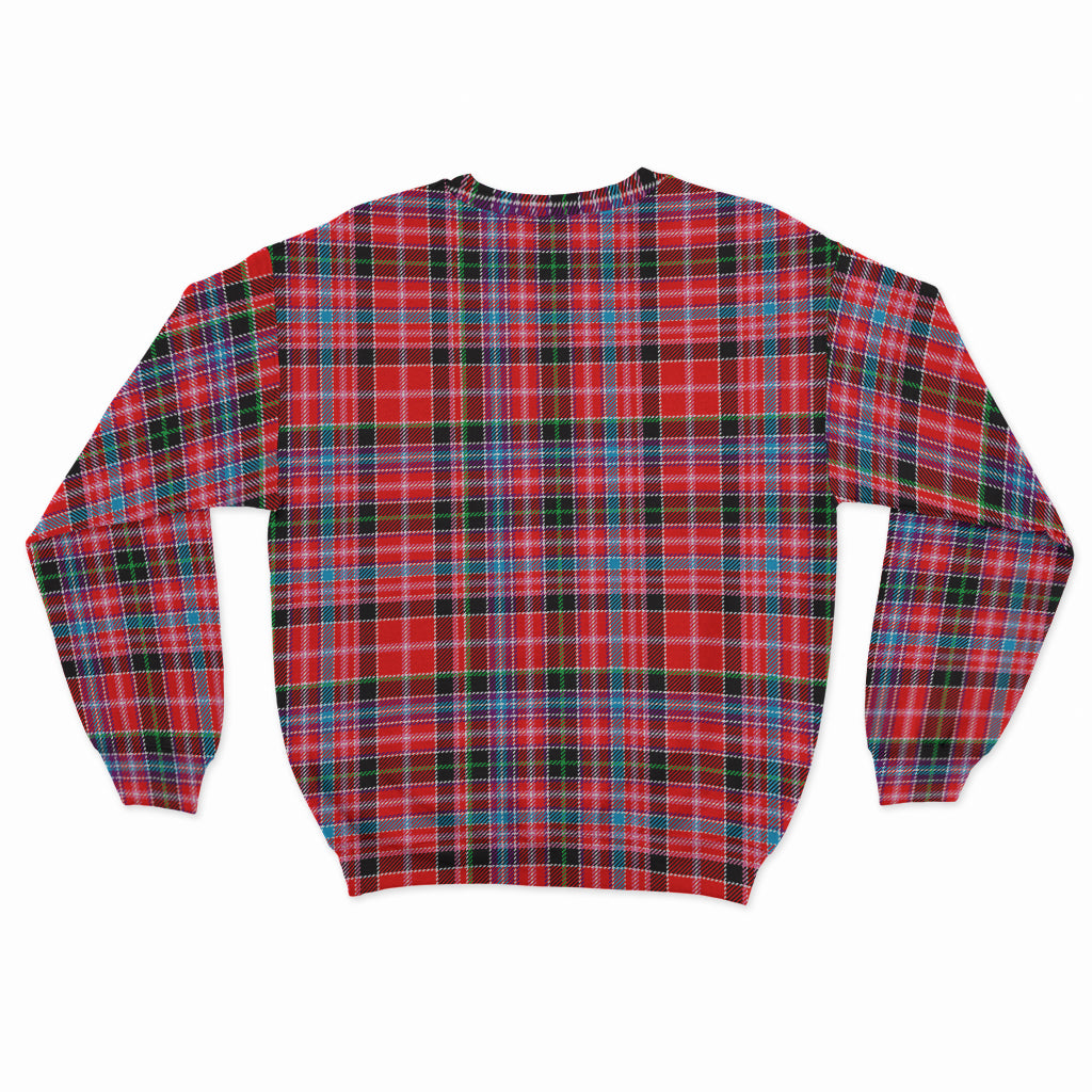 Straiton Tartan Sweatshirt with Family Crest - Tartan Vibes Clothing