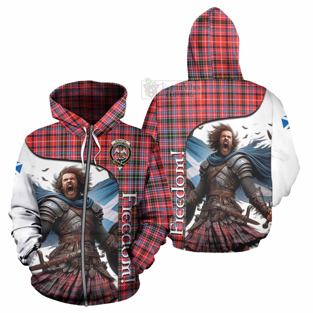 Tartan Vibes Clothing Straiton Crest Tartan Hoodie Inspired by the Freedom of Scottish Warrior