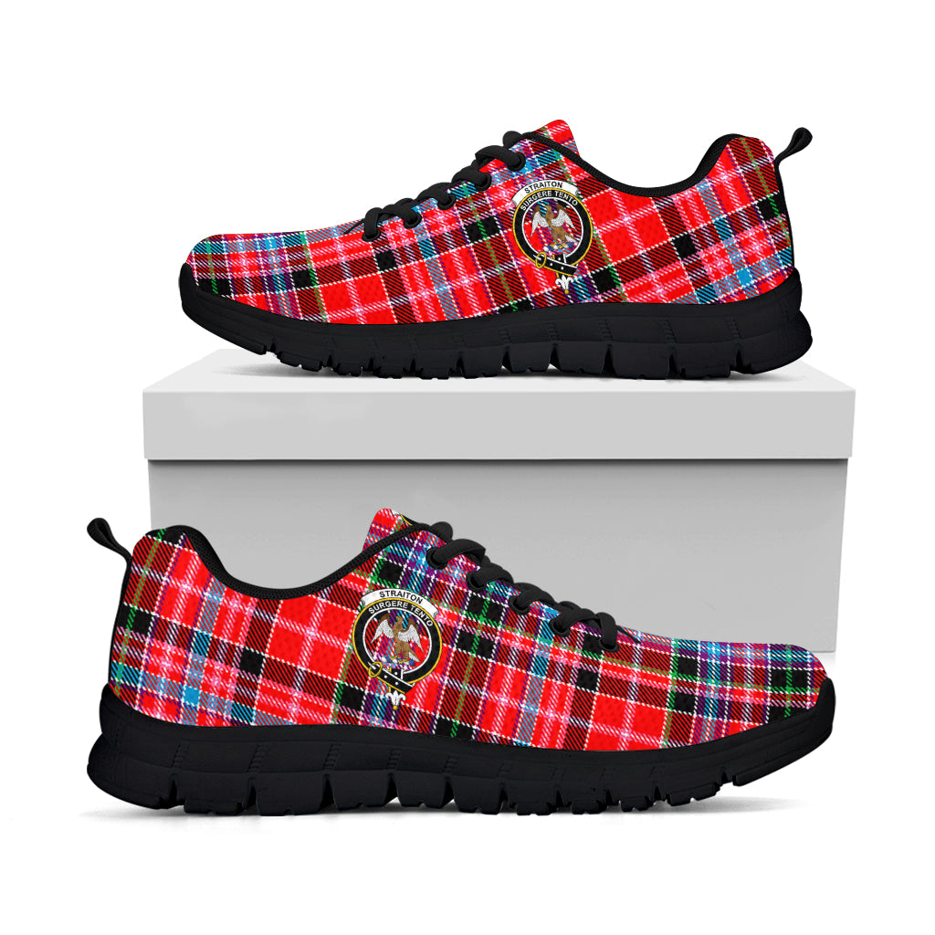 Straiton Tartan Sneakers with Family Crest - Tartan Vibes Clothing