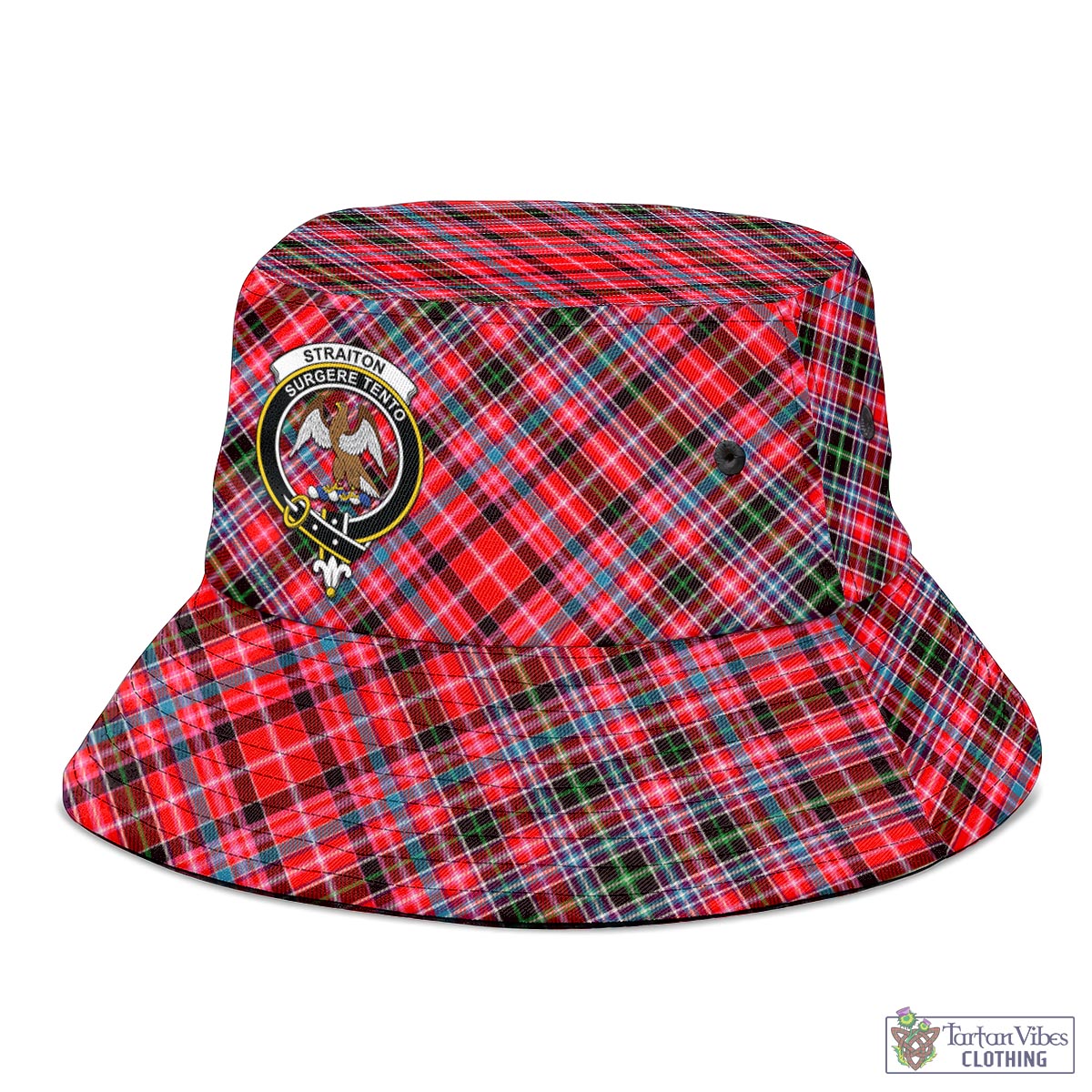 Tartan Vibes Clothing Straiton Tartan Bucket Hat with Family Crest