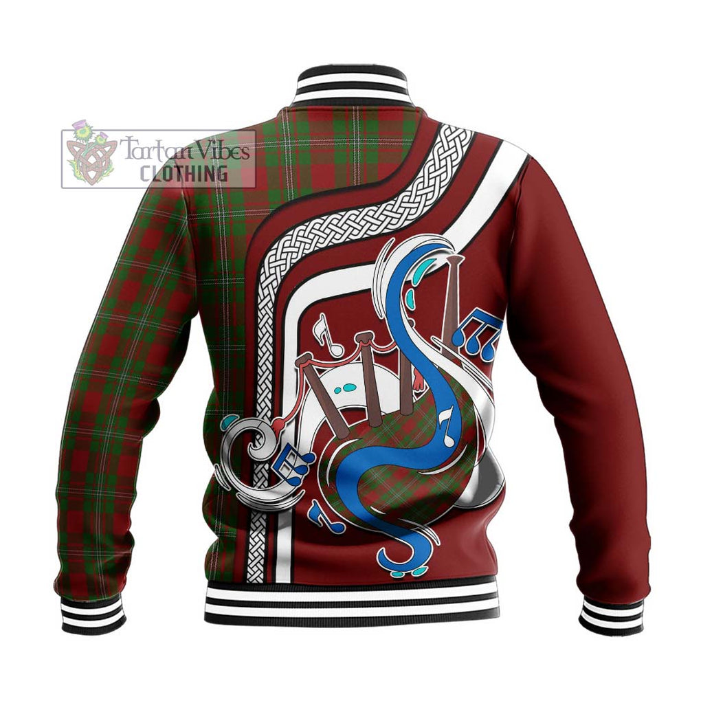 Tartan Vibes Clothing Strang Tartan Baseball Jacket with Epic Bagpipe Style