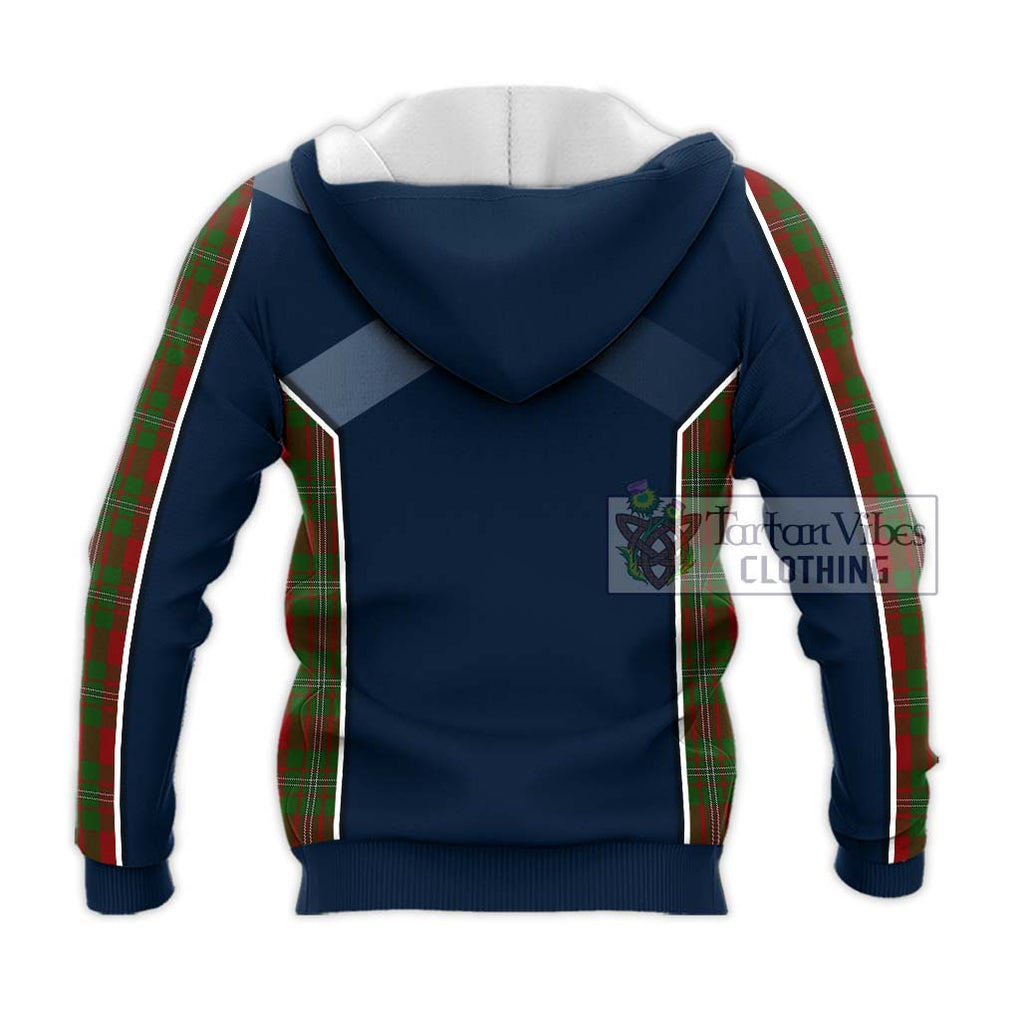 Strang Tartan Knitted Hoodie with Family Crest and Lion Rampant Vibes Sport Style - Tartan Vibes Clothing