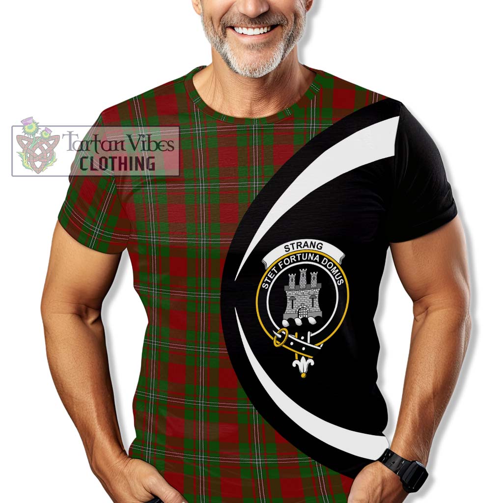 Tartan Vibes Clothing Strang Tartan T-Shirt with Family Crest Circle Style