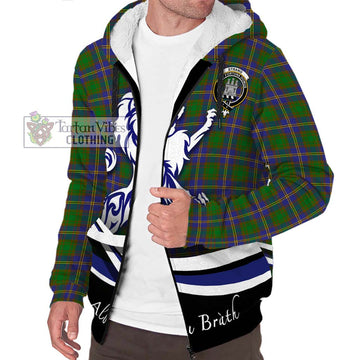 Strang of Balkaskie Tartan Sherpa Hoodie with Alba Gu Brath Regal Lion Emblem