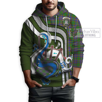 Strang of Balkaskie Tartan Hoodie with Epic Bagpipe Style