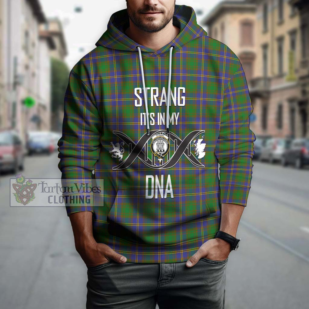 Strang of Balkaskie Tartan Hoodie with Family Crest DNA In Me Style Pullover Hoodie - Tartanvibesclothing Shop