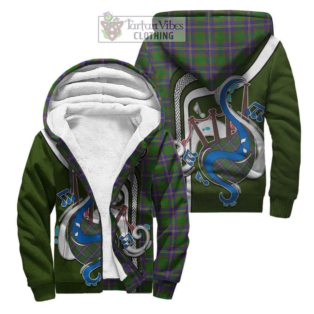 Strang of Balkaskie Tartan Sherpa Hoodie with Epic Bagpipe Style Unisex S - Tartanvibesclothing Shop