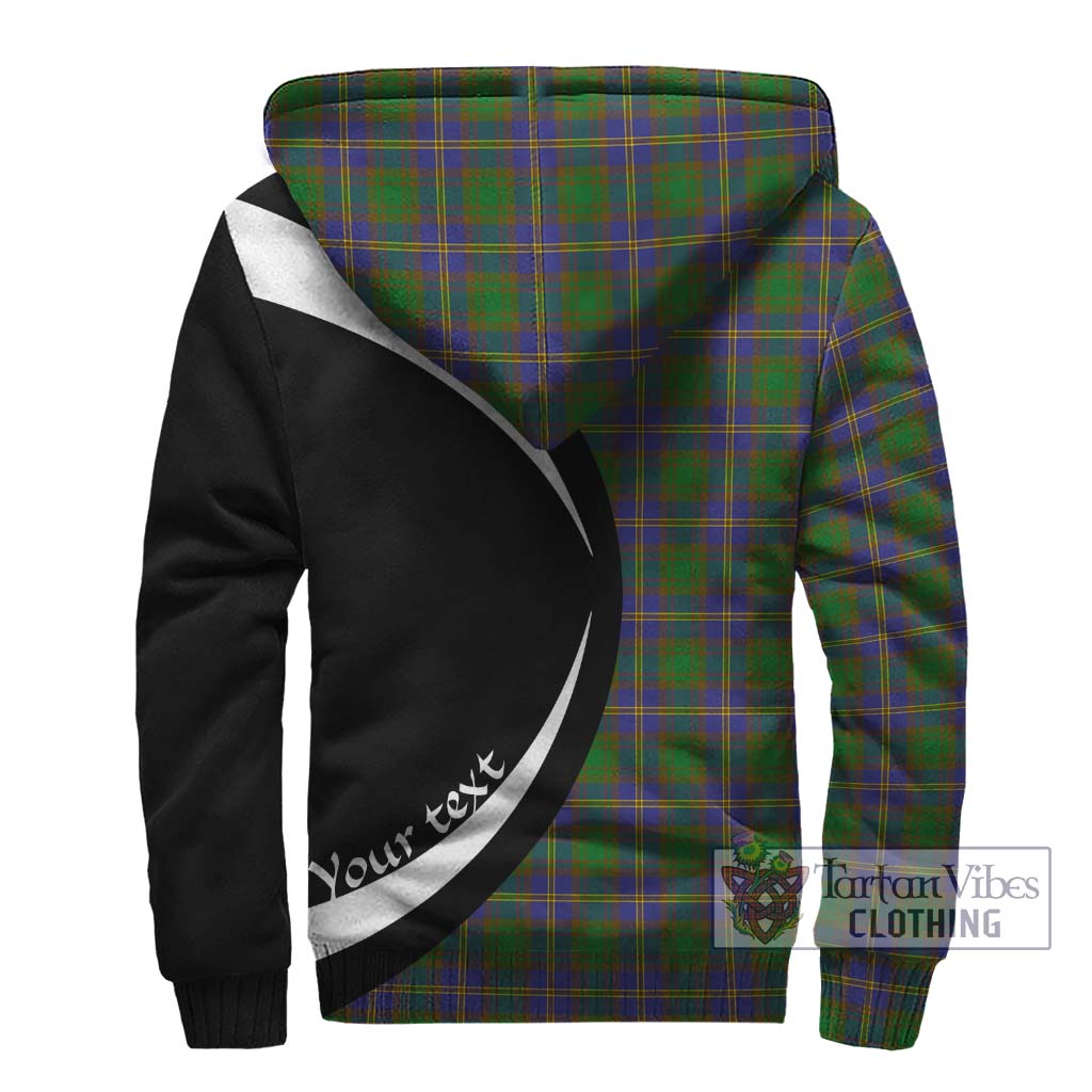 Strang of Balkaskie Tartan Sherpa Hoodie with Family Crest Circle Style - Tartan Vibes Clothing