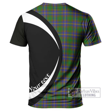 Strang of Balkaskie Tartan T-Shirt with Family Crest Circle Style