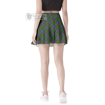 Strang of Balkaskie Tartan Women's Plated Mini Skirt Cross Style