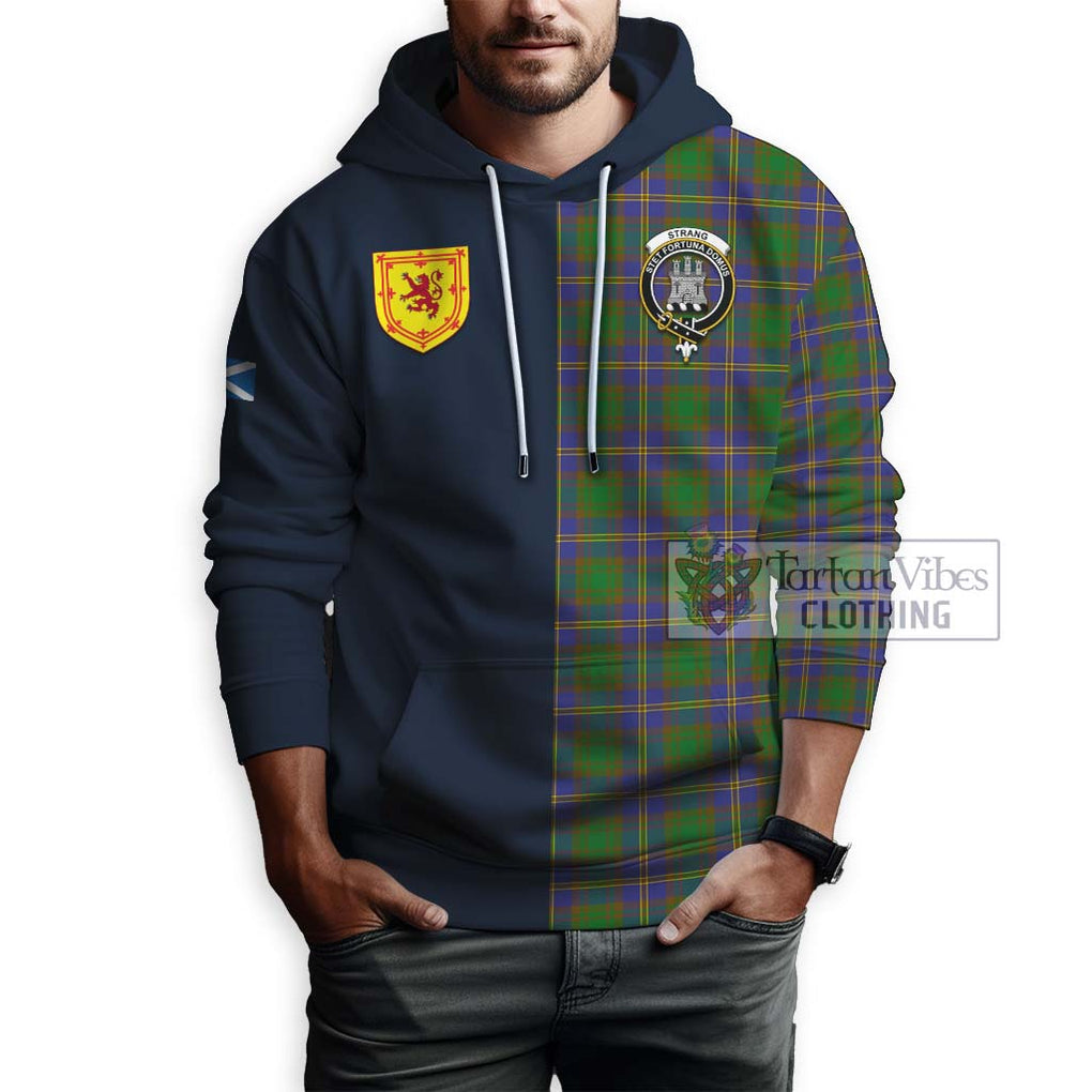 Tartan Vibes Clothing Strang of Balkaskie Tartan Hoodie with Scottish Lion Royal Arm Half Style