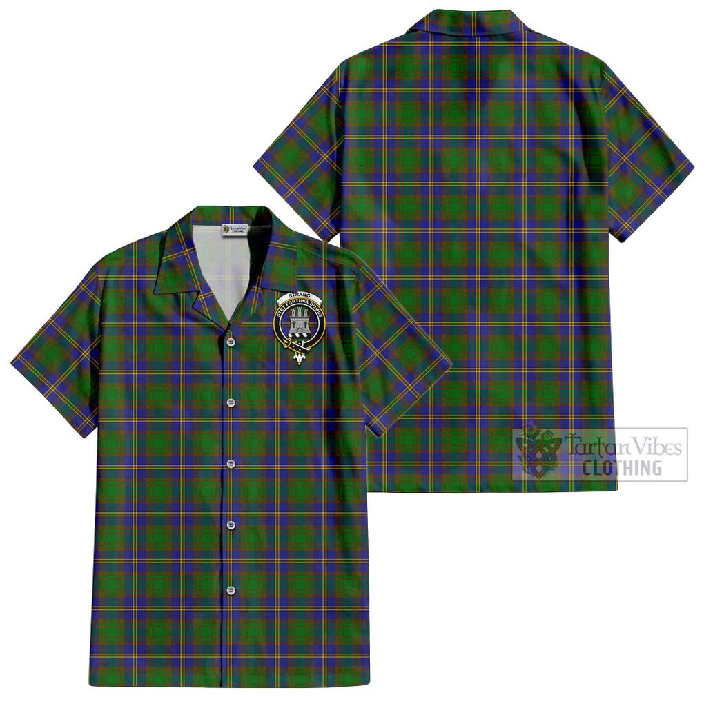 Strang of Balkaskie Tartan Cotton Hawaiian Shirt with Family Crest Kid - Tartan Vibes Clothing