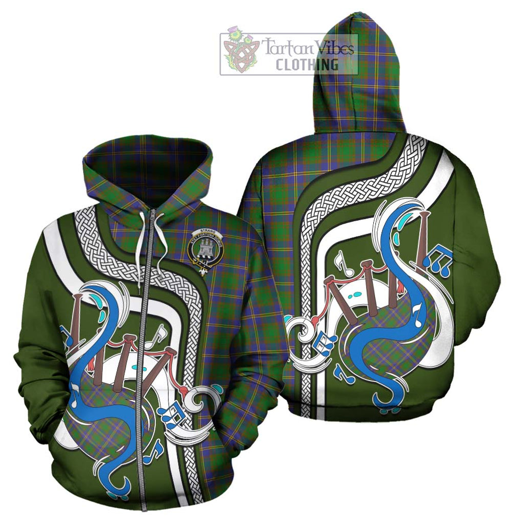 Strang of Balkaskie Tartan Hoodie with Epic Bagpipe Style - Tartanvibesclothing Shop