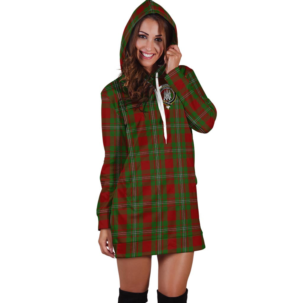 Strange (Strang) Tartan Hoodie Dress with Family Crest - Tartan Vibes Clothing