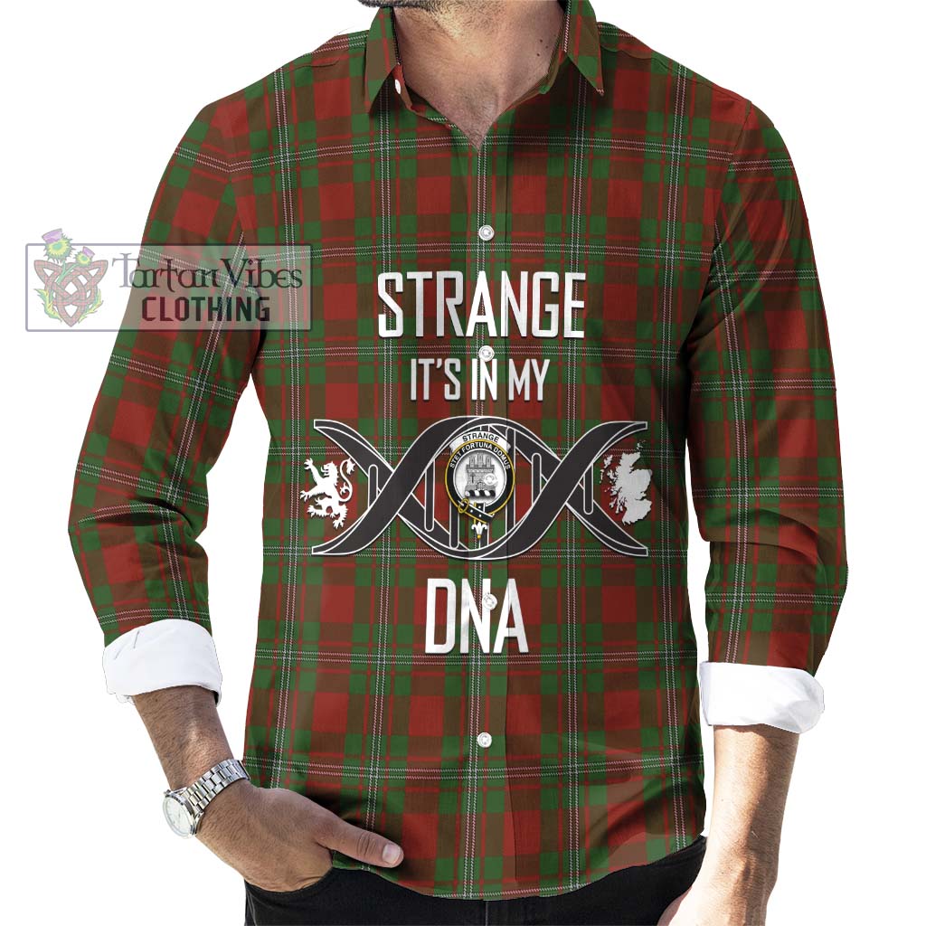 Tartan Vibes Clothing Strange Tartan Long Sleeve Button Shirt with Family Crest DNA In Me Style