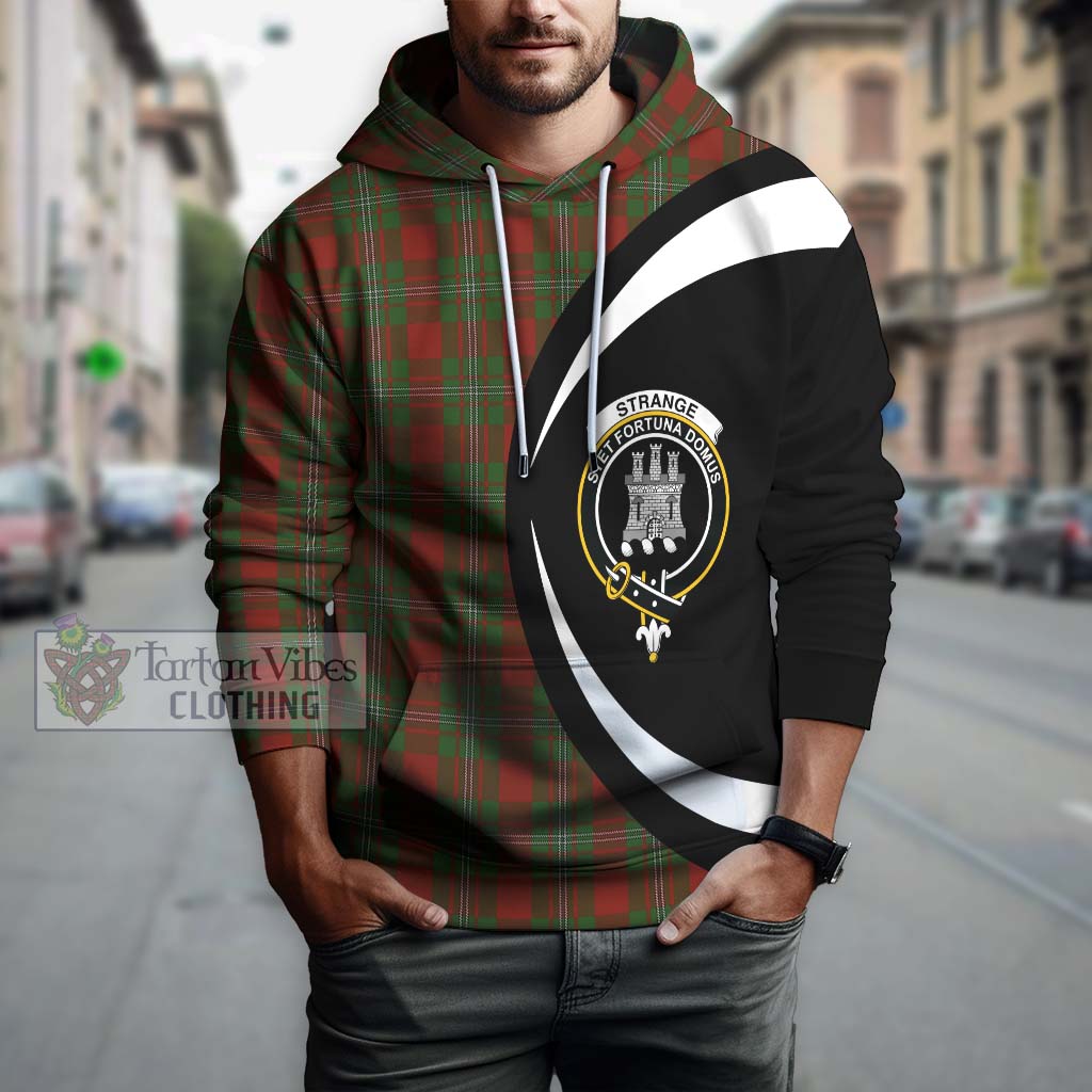 Strange (Strang) Tartan Hoodie with Family Crest Circle Style Zip Hoodie - Tartan Vibes Clothing