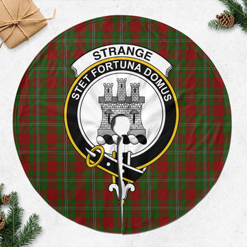 Strange (Strang) Tartan Christmas Tree Skirt with Family Crest