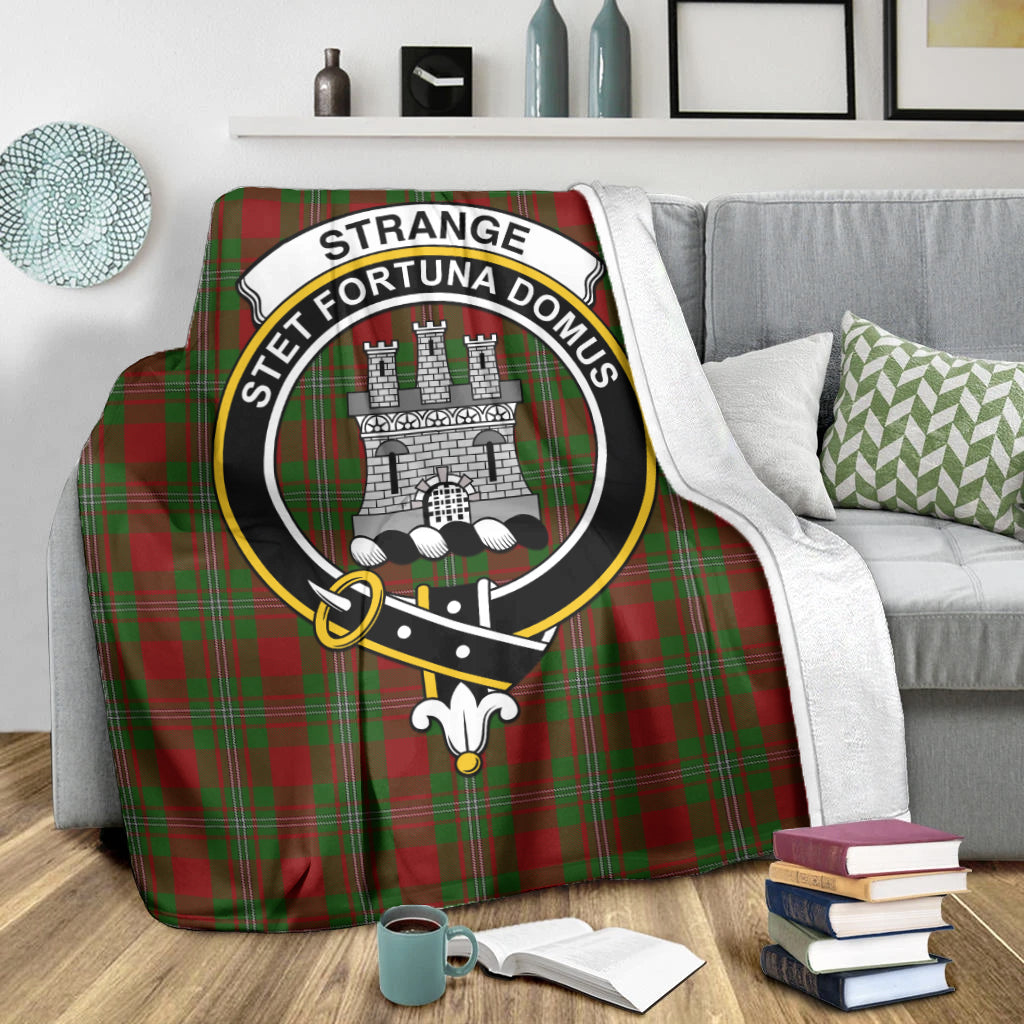 strange-tartab-blanket-with-family-crest