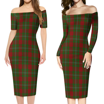 Strange (Strang) Tartan Off Shoulder Lady Dress