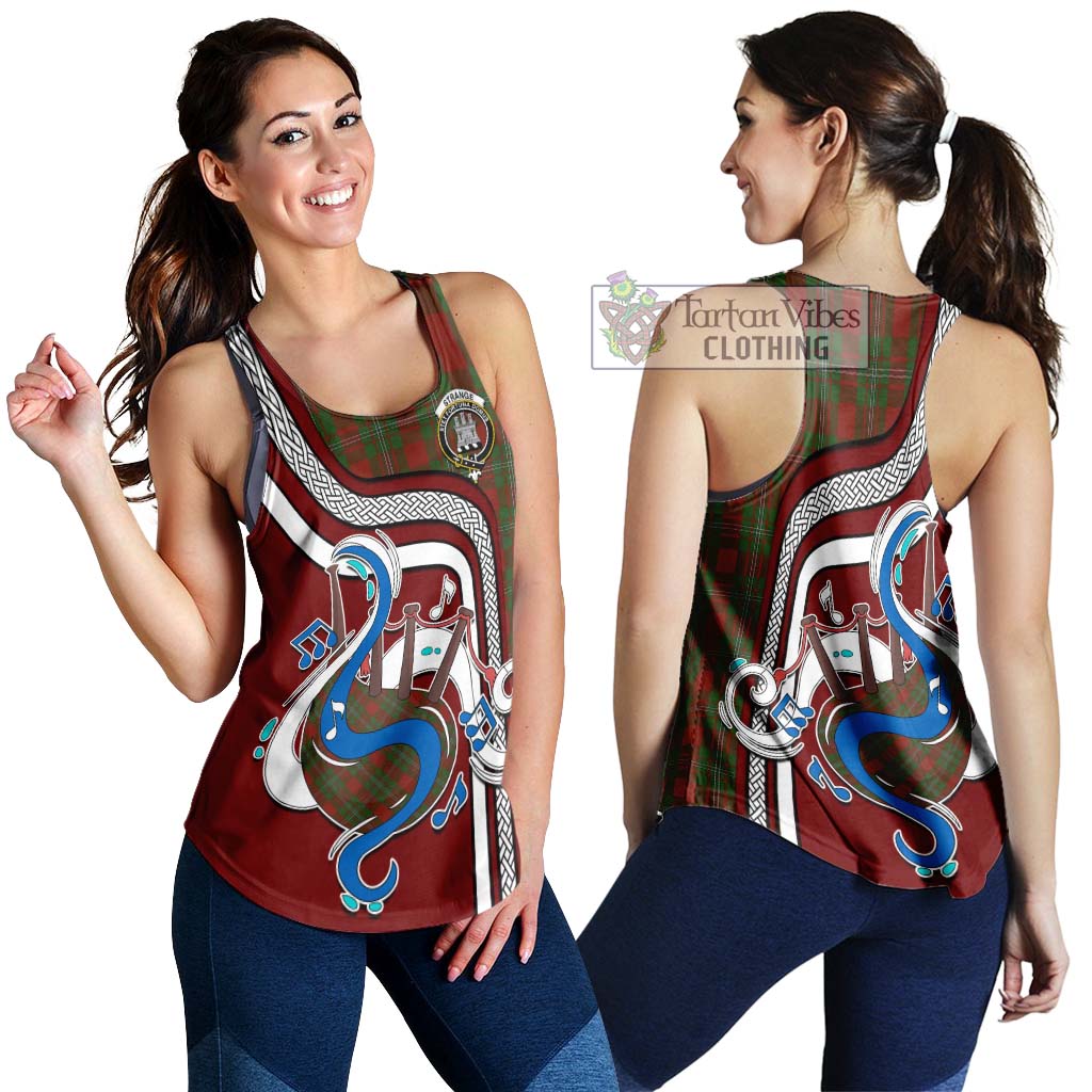 Tartan Vibes Clothing Strange Tartan Women's Racerback Tanks with Epic Bagpipe Style