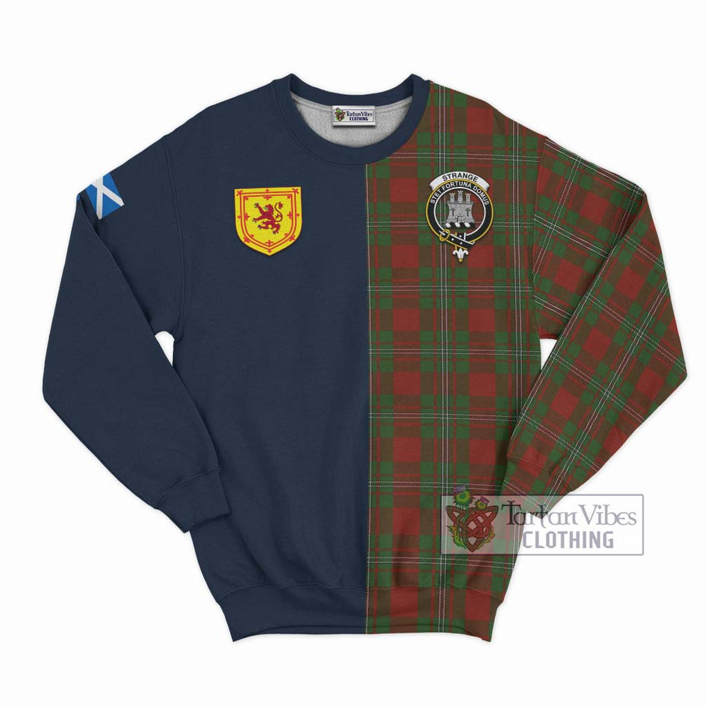 Tartan Vibes Clothing Strange Tartan Sweatshirt with Scottish Lion Royal Arm Half Style