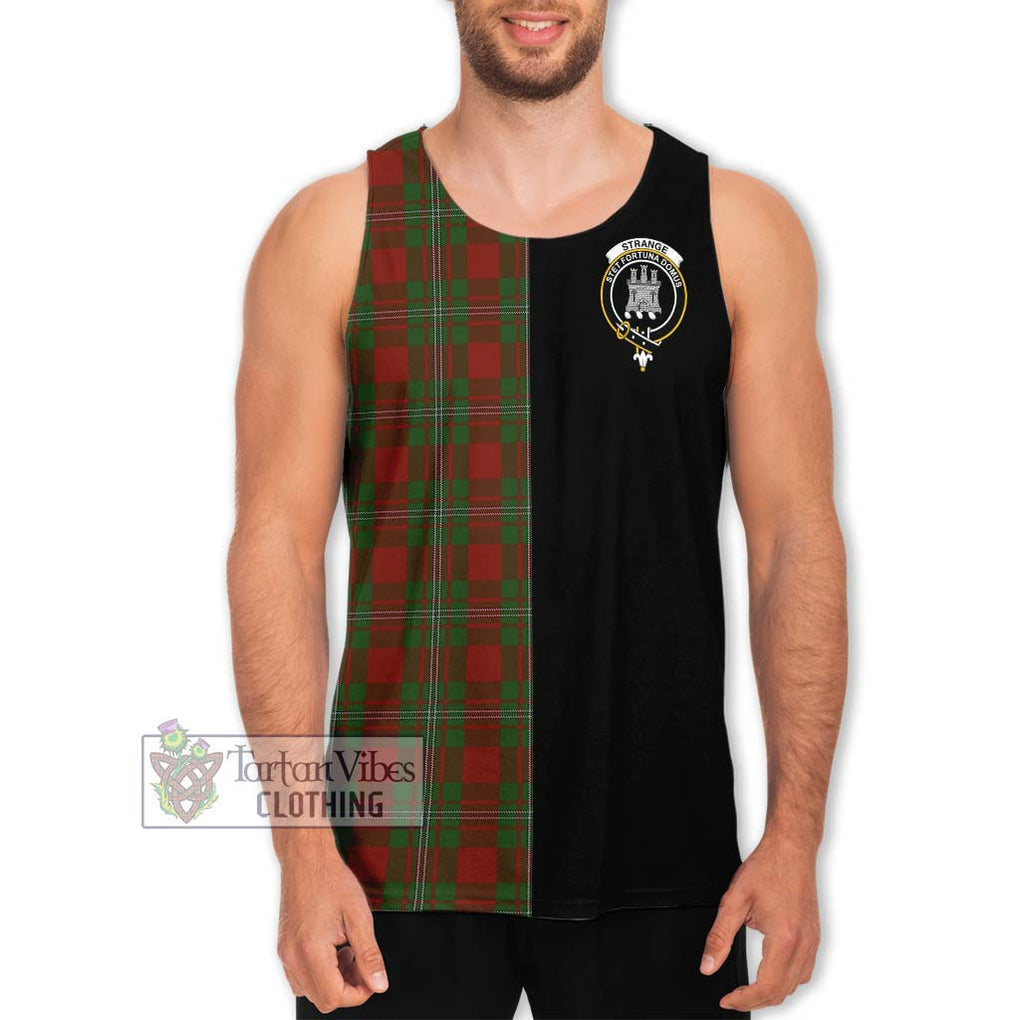 Strange (Strang) Tartan Men's Tank Top with Family Crest and Half Of Me Style Men - Tartanvibesclothing Shop