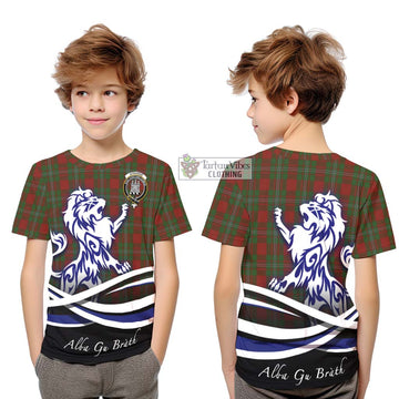 Strange (Strang) Tartan Kid T-Shirt with Alba Gu Brath Regal Lion Emblem