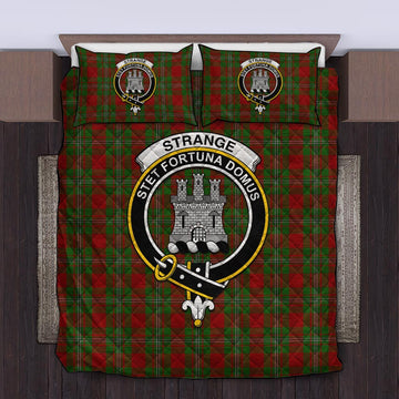 Strange (Strang) Tartan Quilt Bed Set with Family Crest