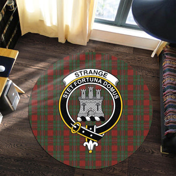 Strange (Strang) Tartan Round Rug with Family Crest