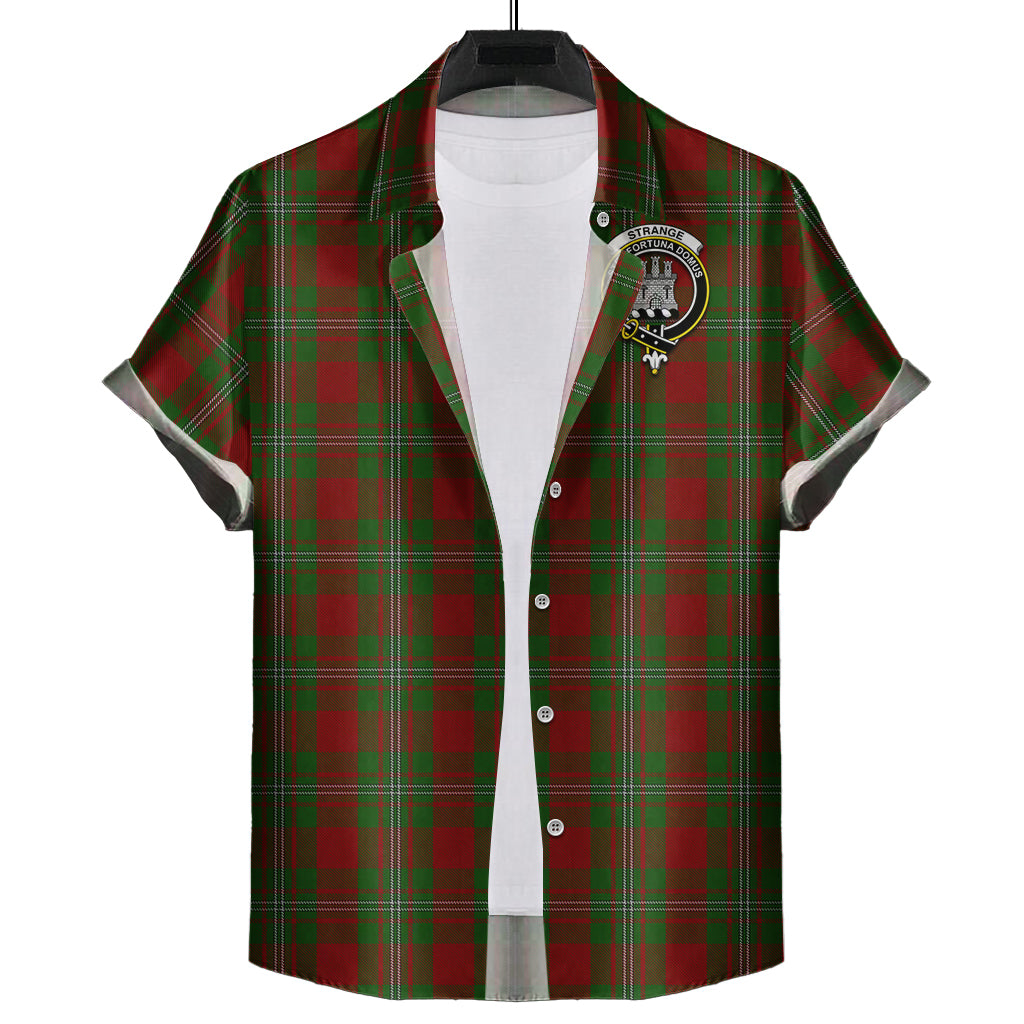 strange-tartan-short-sleeve-button-down-shirt-with-family-crest