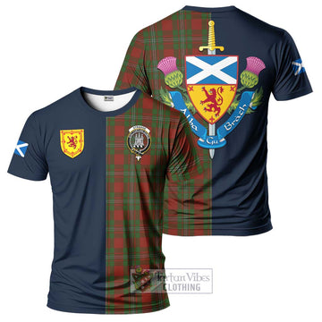 Strange (Strang) Tartan T-Shirt Alba with Scottish Lion Royal Arm Half Style