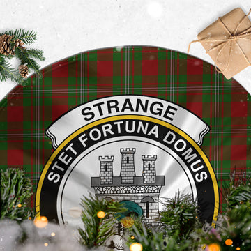 Strange (Strang) Tartan Christmas Tree Skirt with Family Crest