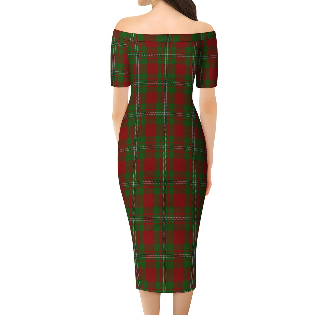 Strange (Strang) Tartan Off Shoulder Lady Dress - Tartan Vibes Clothing