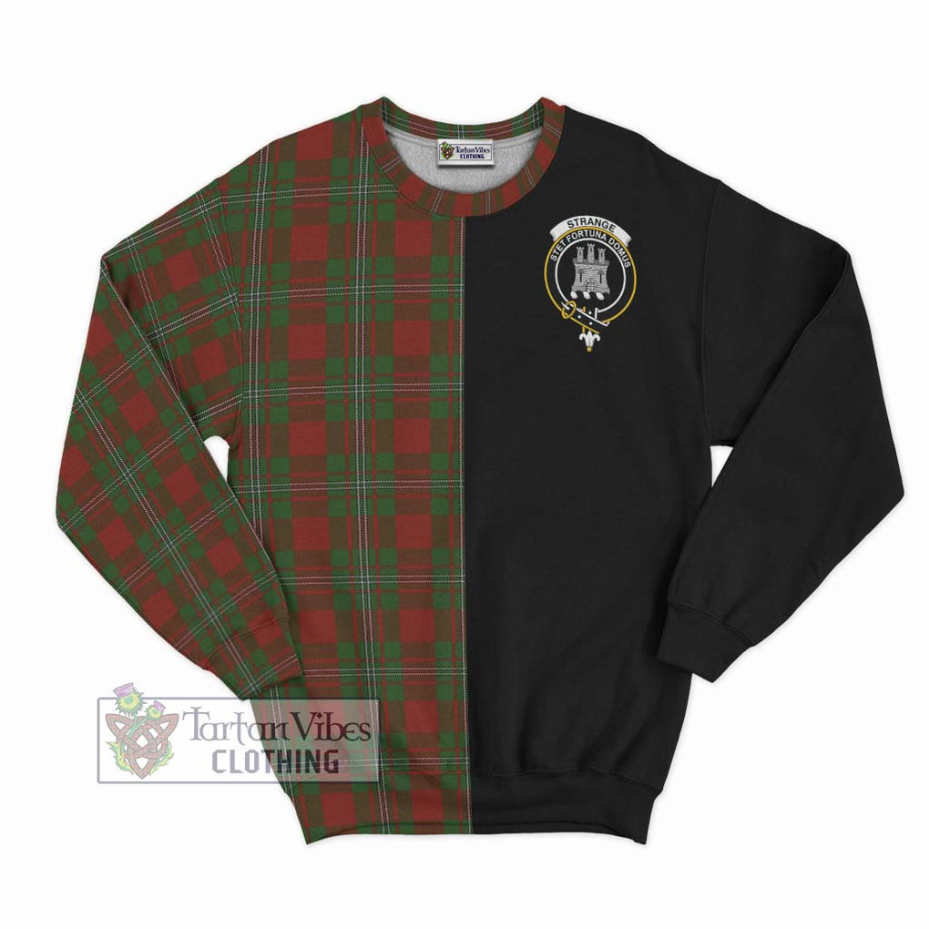 Strange (Strang) Tartan Sweatshirt with Family Crest and Half Of Me Style - Tartanvibesclothing Shop