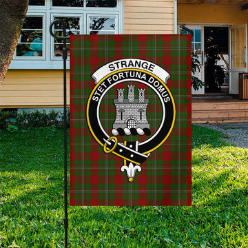 Strange (Strang) Tartan Flag with Family Crest