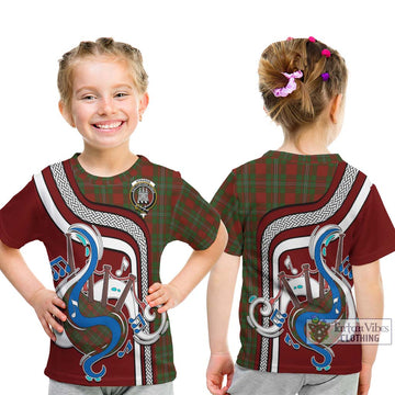 Strange (Strang) Tartan Kid T-Shirt with Epic Bagpipe Style