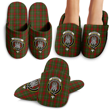 Strange (Strang) Tartan Home Slippers with Family Crest