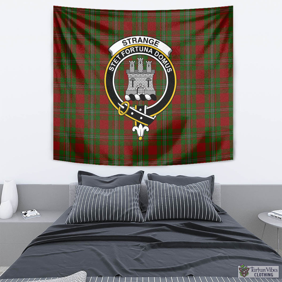 Tartan Vibes Clothing Strange Tartan Tapestry Wall Hanging and Home Decor for Room with Family Crest