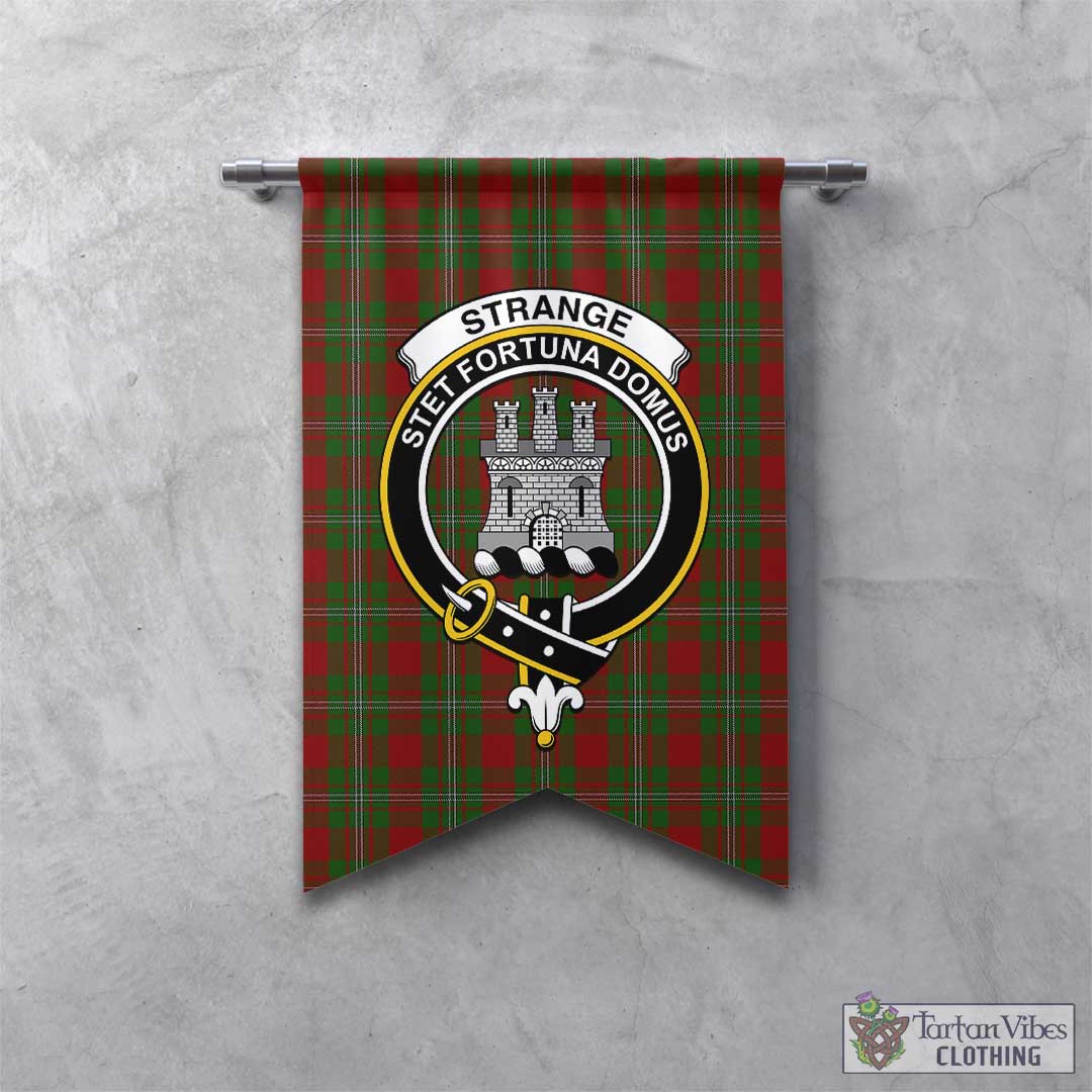 Tartan Vibes Clothing Strange Tartan Gonfalon, Tartan Banner with Family Crest